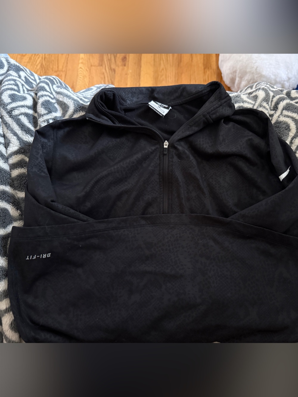 Black Dri-FIT Half-Zip Athletic Pullover